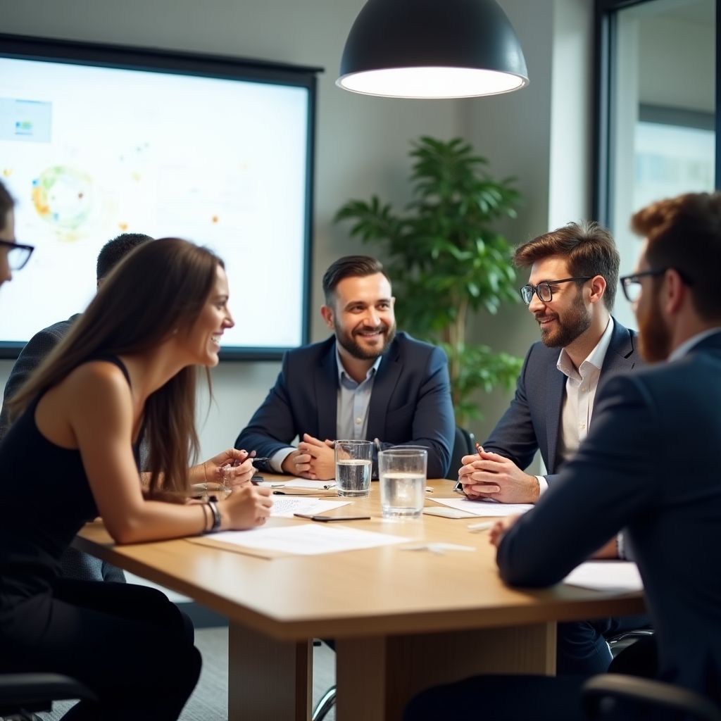 Equipo de consultores financieros profesionales